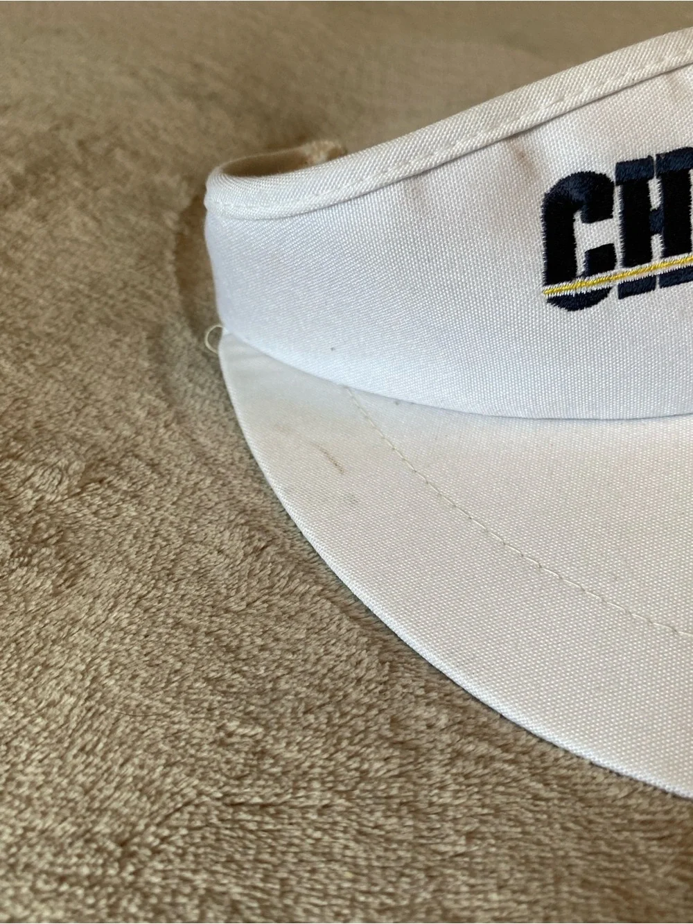 Vintage San Diego Chargers Imperial Headwear USA Golf Visor White NFL